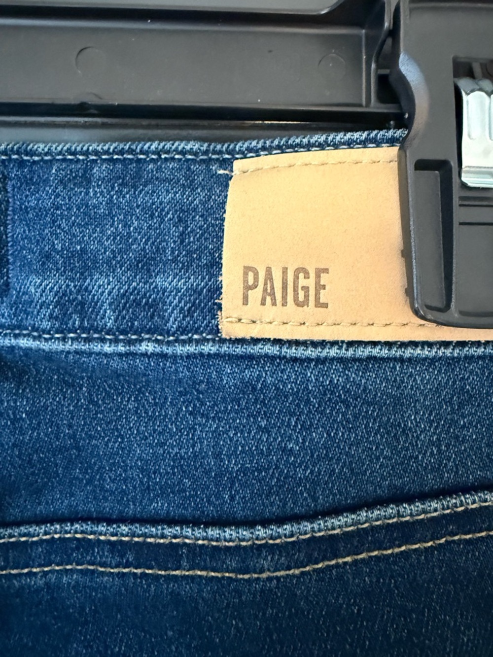 PAIGE Anessa High-Rise Crop Wide-Leg Jeans 24 Petite Dark Wash - Picture 7 of 7